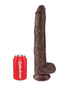 King Cock 14 Inch Cock With Balls  Brown