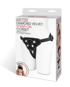 Diamond Velvet Strap on Corset