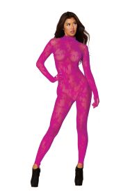 Bodystocking With Finger Gloves  One Size