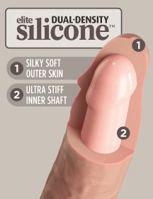 King Cock Elite 7 Inch Vibrating Silicone Dual Density Cock With Remote