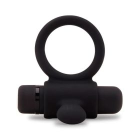 Nu Sensuelle Silicone Bullet Ring (Option: Black)