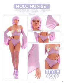 Holo Hun 5pc Set (Option: Small/medium, Color/Size: Purple)
