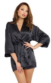Robe, Chemise, Padded Hanger (Option: Medium, Color/Size: Black)