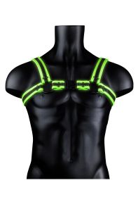 Bonded Leather Buckle Harness (Option: Small/medium  Glow in the Dark)
