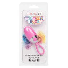 Turbo Buzz Bullet With Removable Silicone Sleeve (Option: Pink)