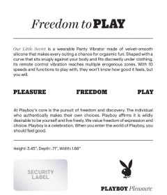 Playboy Pleasure (Option: Our Little Secret   Vibrator   Dark Purple)