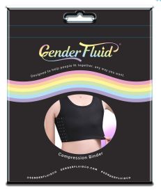 Gender Fluid Chest Compression Binder (Option: Xlarge, Color/Size: Black)