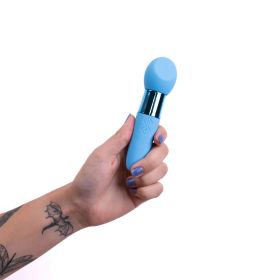 Rina Rechargeable Dual Motor Silicone 15 Function Vibrator (Option: Blue)