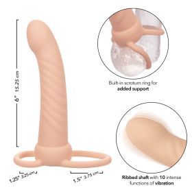 Performance Maxx Rechargeable Ribbed Dual Penetrator (Option: Ivory)