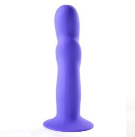 Riley Silicone Swirled Dong (Option: Neon Purple)